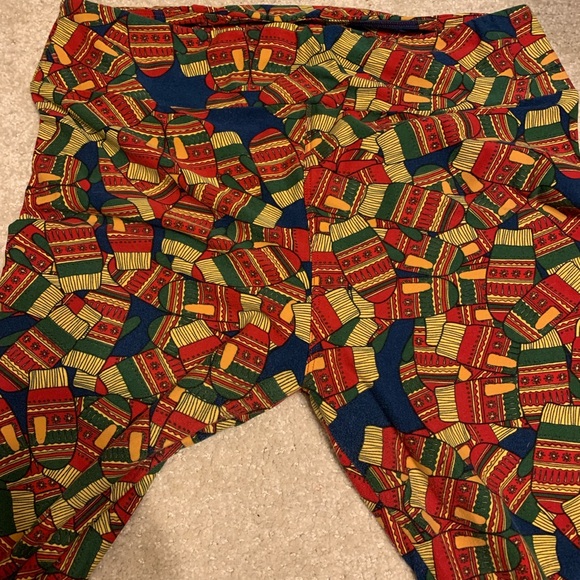 Lularoe Holiday TC Leggings Mittens - Picture 3 of 3